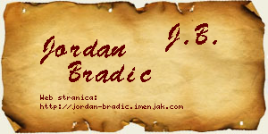 Jordan Bradić vizit kartica